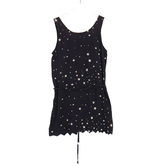 Stoned Immaculate Women's Moonstar Print Mini Silk Dress In Black Size Small - Picture 5 of 11